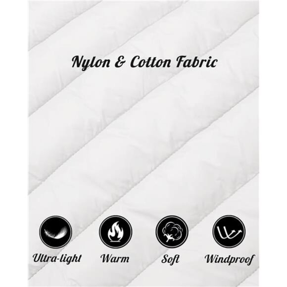 Women's Lightweight Hooded Puffer Jacket: Quilted Padded Coat with 4 Pockets - Picture 5 of 7